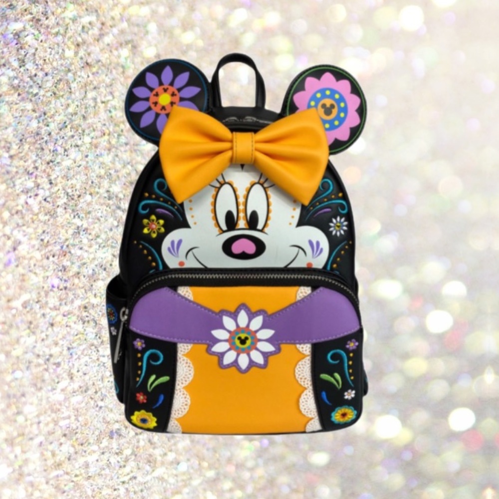 Loungefly Disney Minnie Mouse Sugar Skull Cosplay Mini Backpack